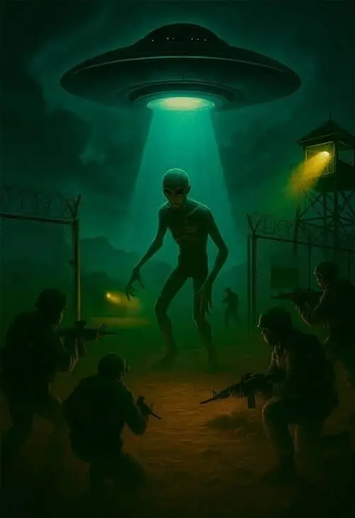 Póster de la sala Área 51, escape room de aventura en Bogotá