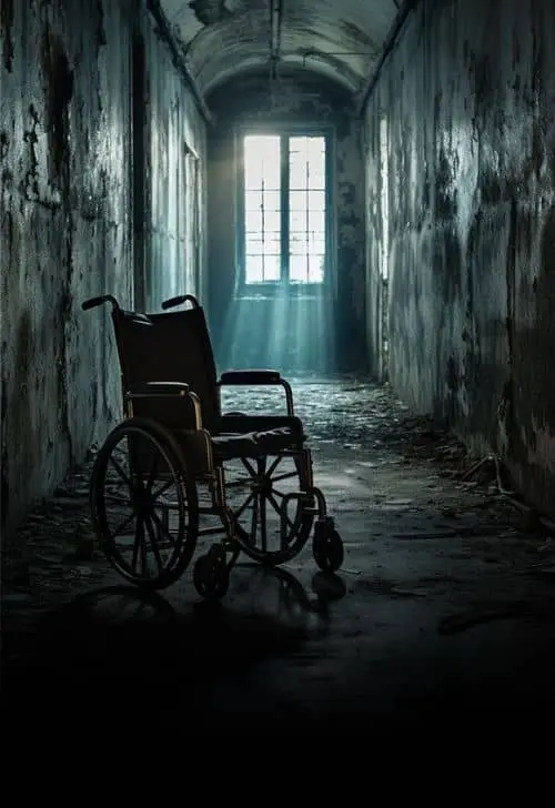 Póster de la sala ASYLUM, escape room de terror en Bogotá
